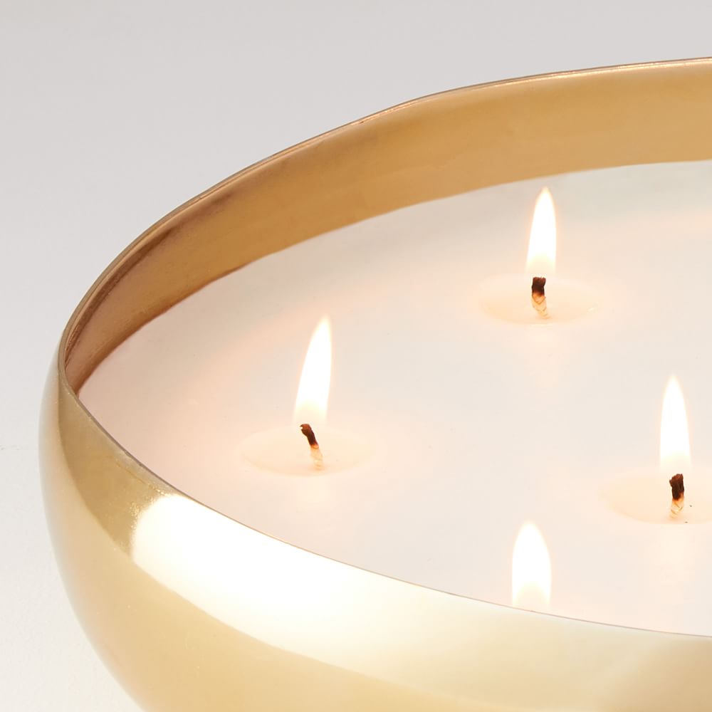 Oversized Metal Candle Oud and Amber West Elm Australia